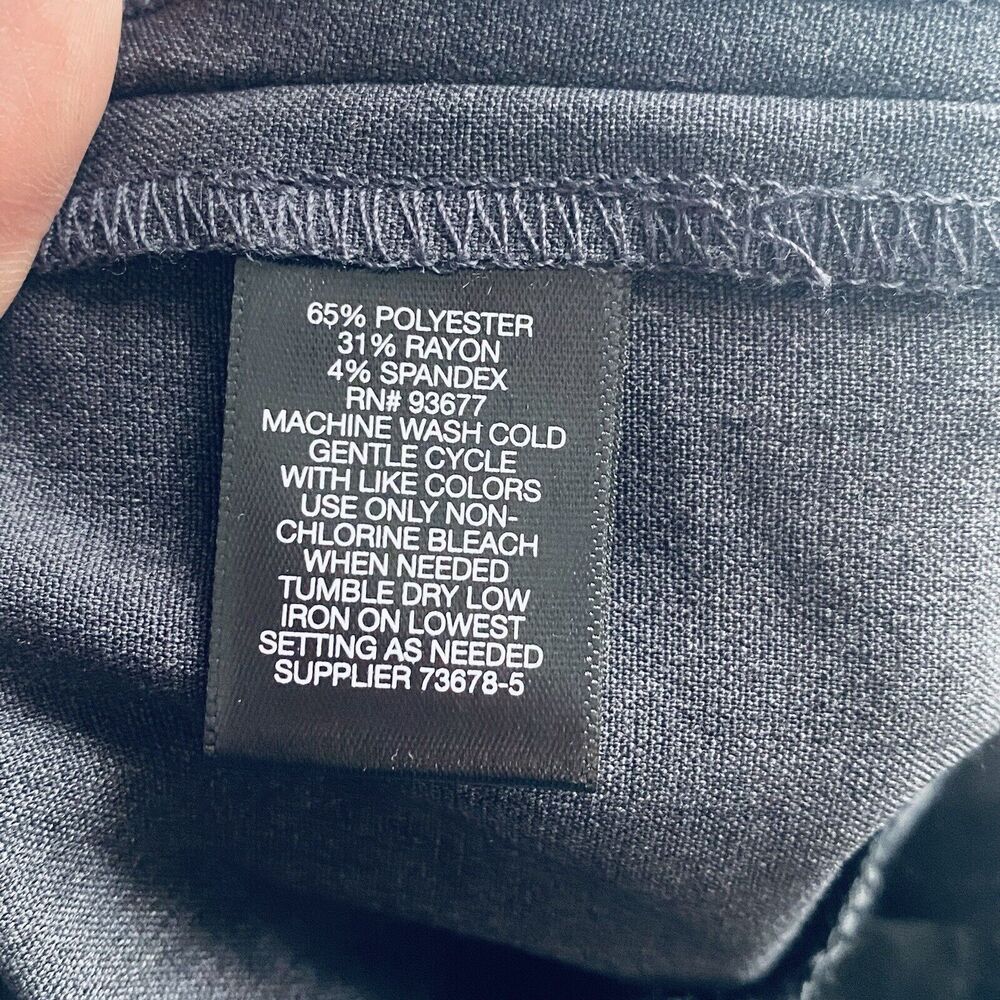 Liz Claiborne Pants Size 4 Petite Short Charcoal Gray Career Business Minimalist - Picture 7 of 7